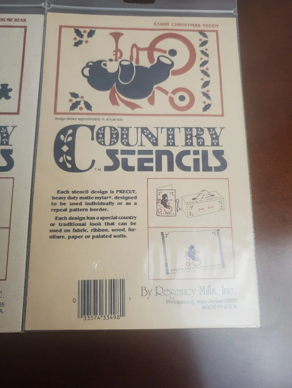 NOS Lot Of 4 Country Stencils By Regency Mills Teddies  And Bears U.S.A